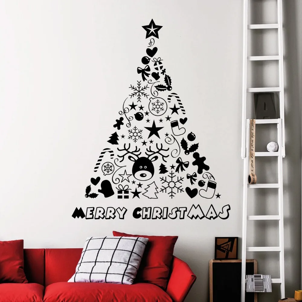 lovely nursery christmas wall decor vinyl art design christmas tree decoration wall sticker for home art - Christmas Wall Decor lovely nursery christmas wall decor vinyl art design christmas tree decoration wall sticker for home art - Christmas Wall Decor