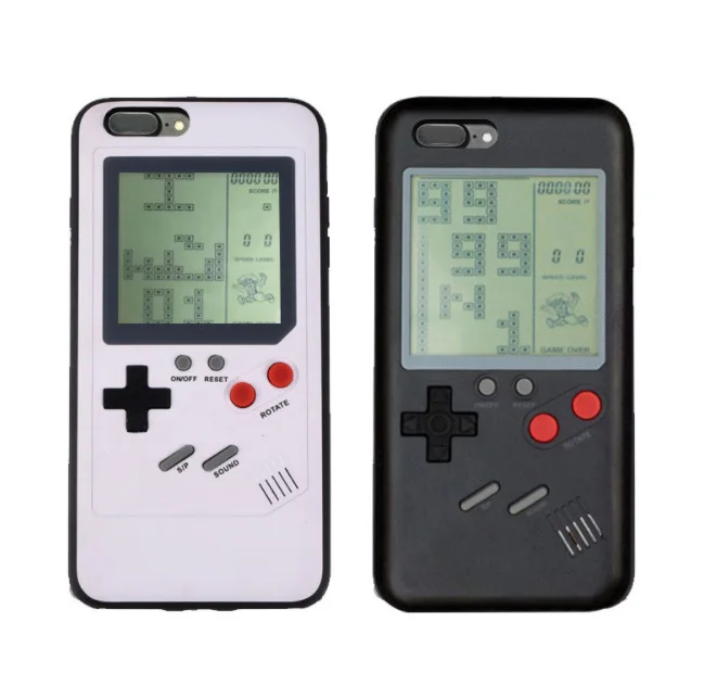 

2018 New Retro Boy Game Tetris Phone Case for iPhone 6 s plus 7 plus 8 plus X Soft TPU Silicone Phone Case Cover Capa