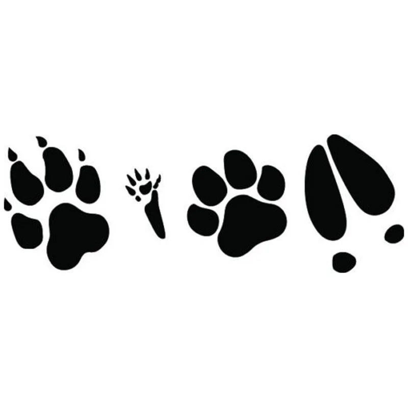 

17.8*6.2CM Marauder's Map Paw Print Decal Personality Funny Creative Car Sticker Black/Silver C6-1126