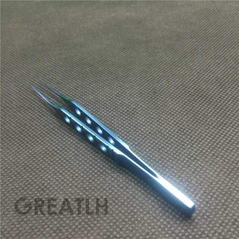 Titânio em Linha Reta Dente Forcep Oftálmico Olho Instrumento Cirúrgico Venda 85mm
