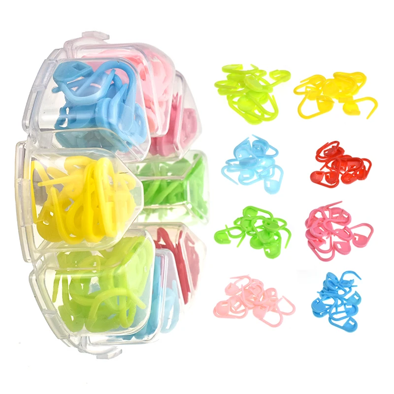 New 80pcs/set Colorful Plastic Stitch Markers for Crochet Knitting