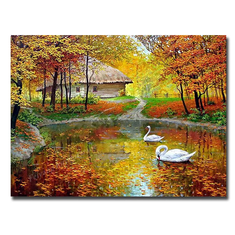 

Scottish beauty scenery diy diamond painting 40x30cm 48x36cm diamond square rhinestone handcraft painting full home decoration