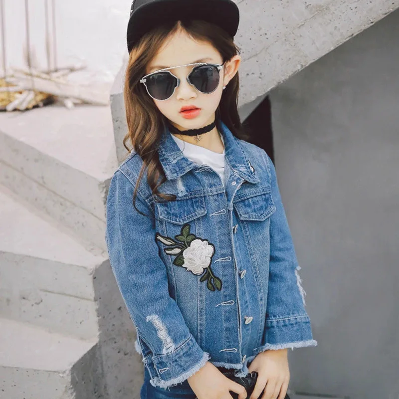 Baby Girls Denim Jacket Vintage Jeans Jackets for Girl Toddler Baby