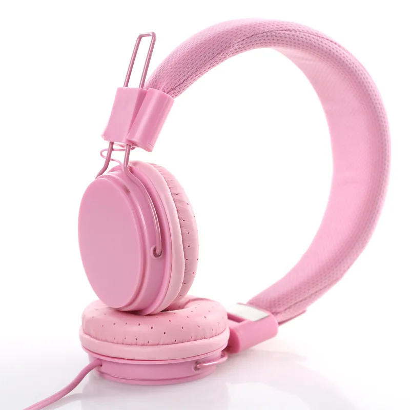Лучший подарок для детей Высокое качество стерео бас наушники музыкальные наушники гарнитуры с микрофоном для iphone xiaomi huawei - Цвет: light pink