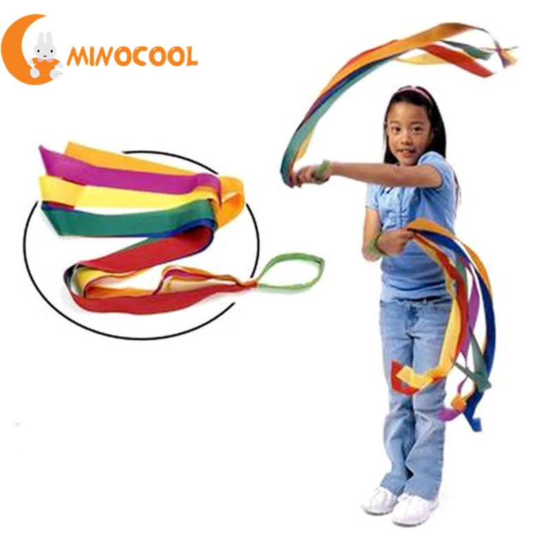 Children Traditional Retro Rainbow Streamer Sport Toys Dance Interactive Color Ribbon Toys for Children Interactive Games Children Traditional Retro Rainbow Streamer Sport Toys Dance Interactive Color Ribbon Toys for Children Interactive Games
