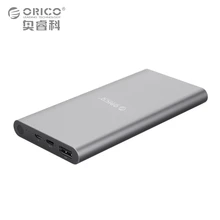 Usb-c typ c 10000 mah tragbare externe batterie/tragbares ladegerät/energienbank für iphone, ipad, samsung & mehr (orico t1-v1-bk)