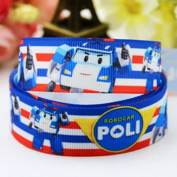 

22mm 25mm 38mm 75mm Poli Cartoon Printed Grosgrain Ribbon sewing supplies Bow hair accessories X-00931 10 Yards