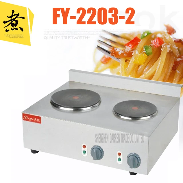 Electric Double Hot Plate Countertop Buffet Stove Heating Plate Outdoor  Stove 220V EU C9Ds