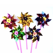 10 шт. Дети Малый садовая ветряная мельница красочные украшения DIY Детский сад ручной работы класса ветер Spinner открытый игрушечные лошадки для детей подарок