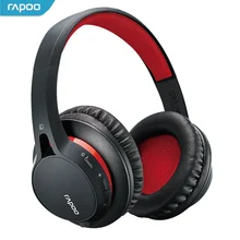 Rapoo S200 двухрежимные беспроводные Bluetooth наушники, стерео игровая гарнитура и проводное соединение 3,5 мм с микрофоном для ПК/ноутбука/телефона
