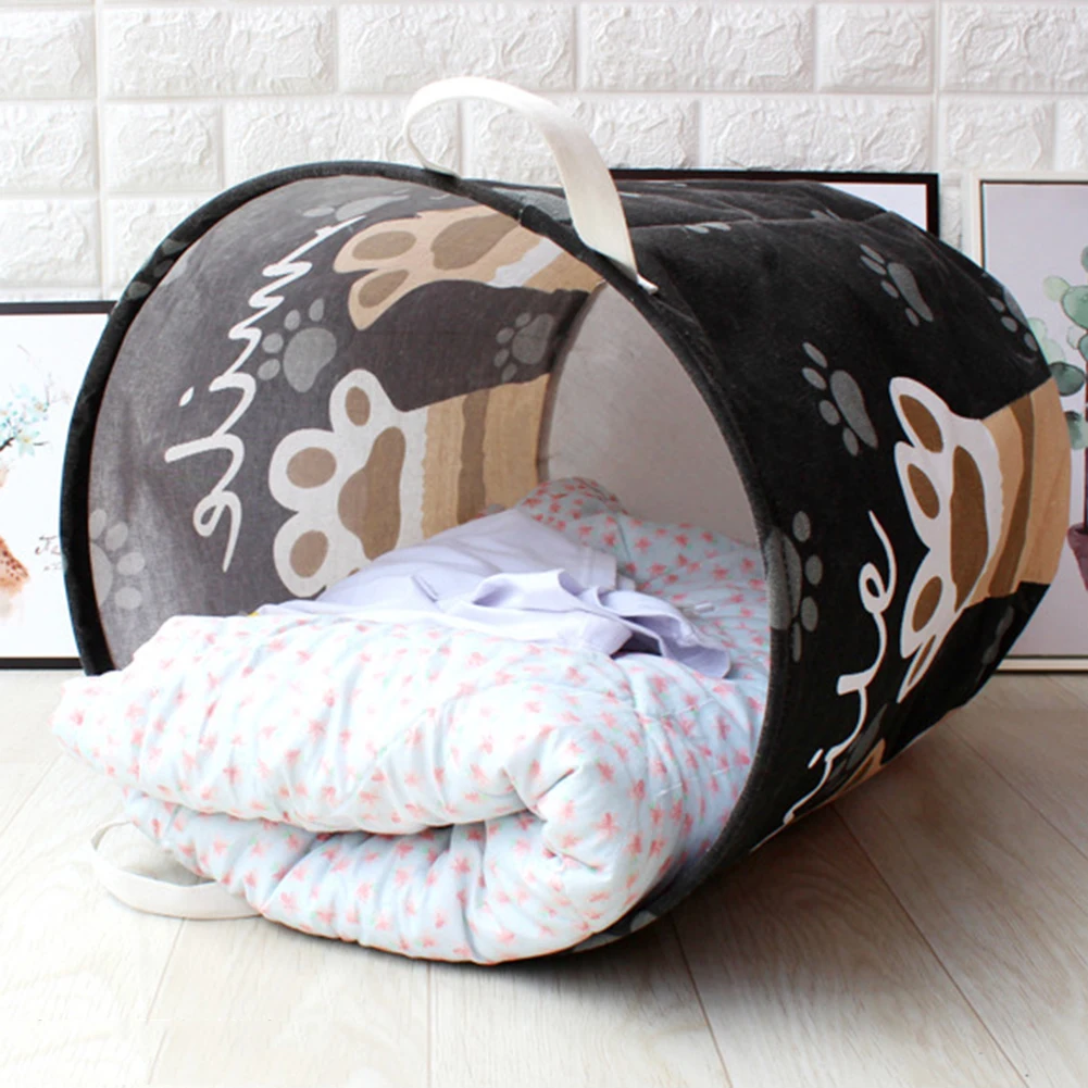 40 سنتيمتر X 50 سنتيمتر سلة الغسيل القابلة للطي الكرتون طوي الملابس القذرة الغسيل برميل الدائمة لعبة تخزين دلو كبير سلة المنظم