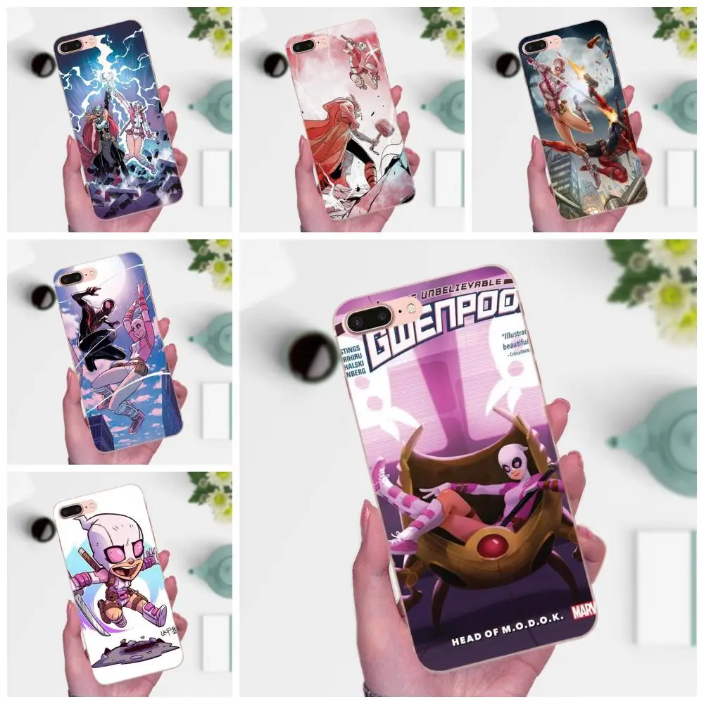 Для Xiaomi Mi3 Mi4 Mi4C Mi4i Mi5 Mi 5S 5X 6 6X 8 SE A1 Max Mix 2 Note 3 4 мягкий забавный Gwenpool|Бамперы| |