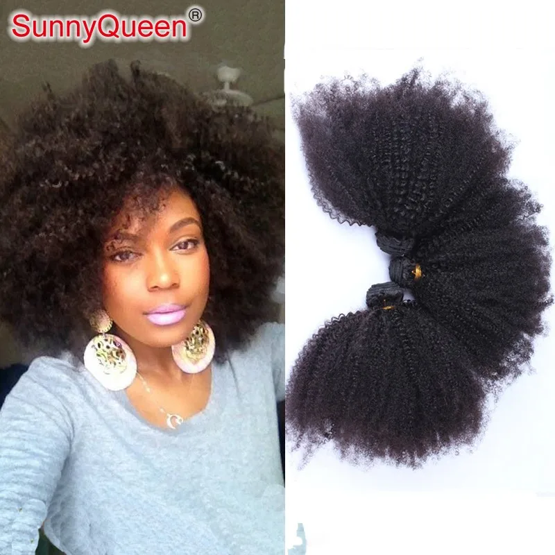 Sunny Queen Hair Products 6a 3pcs Ethiopian Virgin Hair Weave Afro