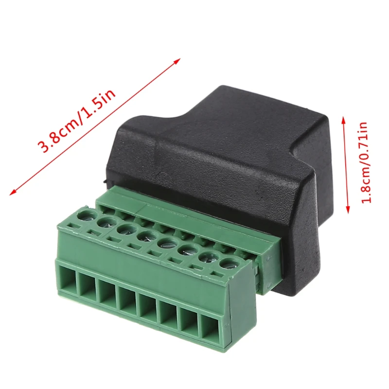 Ethernet RJ45 Женский до 8-Pin винтовой клеммный разъем адаптер для CCTV цифровой DVR