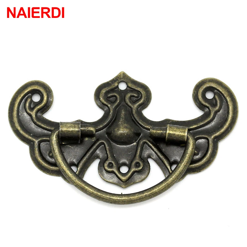 NAIERDI 10pcs Antique Handles Jewelry Box Bronze Knobs Wooden Drawer Cabinet Desk Door Pulls For Cupboard Furniture Hardware NAIERDI 10pcs Antique Handles Jewelry Box Bronze Knobs Wooden Drawer Cabinet Desk Door Pulls For Cupboard Furniture Hardware