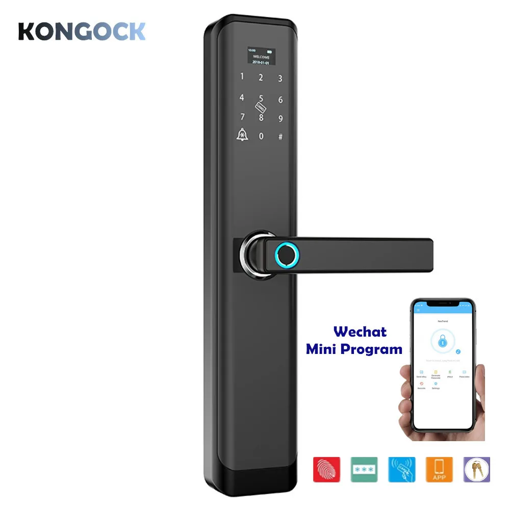 Keyless Fingerprint And Ic Card Digital Smart Door Lock App