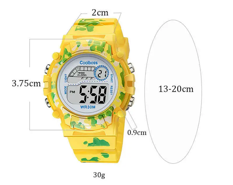 Армейские зеленые камуфляжные часы модные детские часы Coolboss хорошего качества брендовые Детские наручные часы водонепроницаемые студенческие подарок