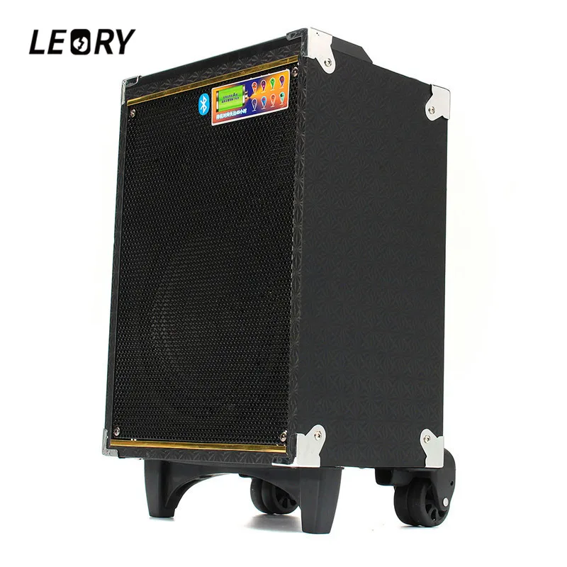 

LEORY CQ-08 Outdoor Speaker Handheld bluetooth Subwoofer with Microphone Karaoke Square Dance Soundbar Speaker TF Recording Play