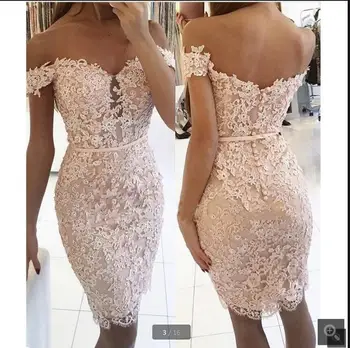 

2017 free shipping appliques beaded short prom dress sheath off the shoulder v neck sexy prom gowns petite girls prom dresses