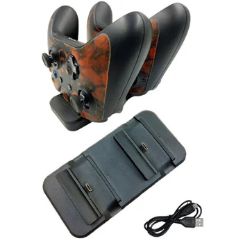 

DC 5V USB Port Dual Charging Dock Station Stand Holder Support Charger For Microsoft Xbox One Slim X-box one S With USB Cable