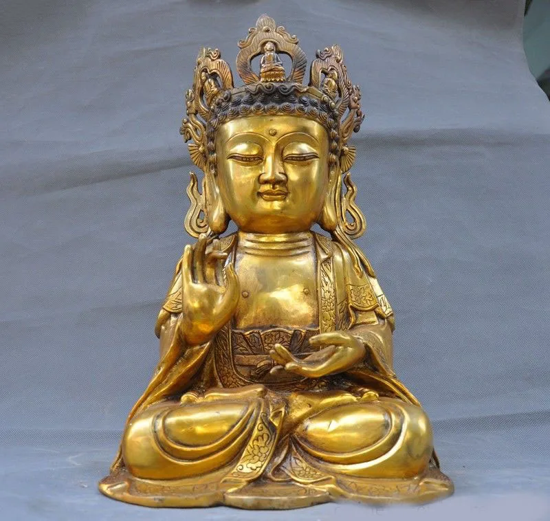 

christmas Tibet Tibetan Buddhism bronze Gilt Maitreya Bodhisattva Guan Yin Buddha Statue new Year