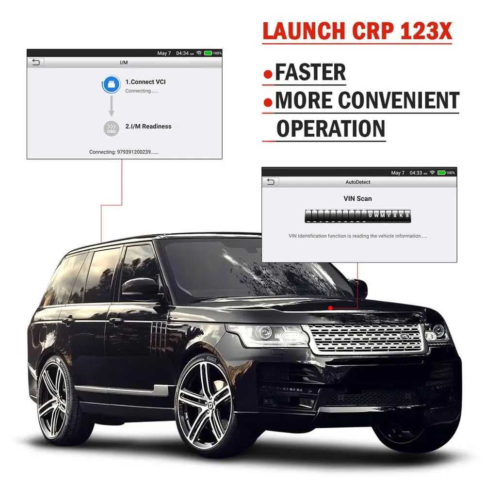 Launch X431 CRP123X OBD2 считыватель кодов Creader 123X Автомобильный сканер ENG ABS SRS Трансмиссия