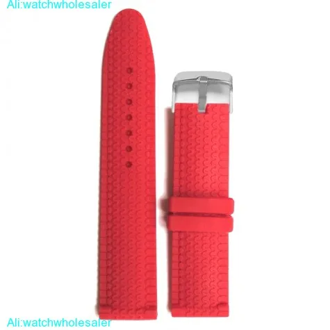 24mm Love Red Color  Silicone Jelly Rubber Ladies Watch Band Straps WB1070F24JB
