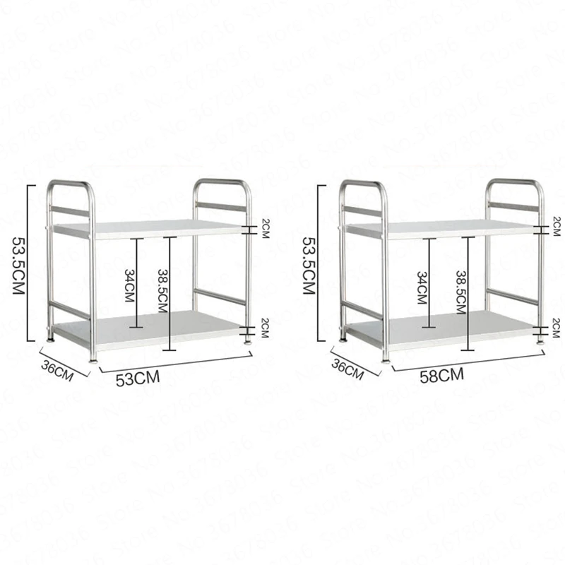 304 Высококачественная кухонная полка из нержавеющей стали, полка для микроволновой печи, двухслойная напольная двойная столешница для хранения приправ