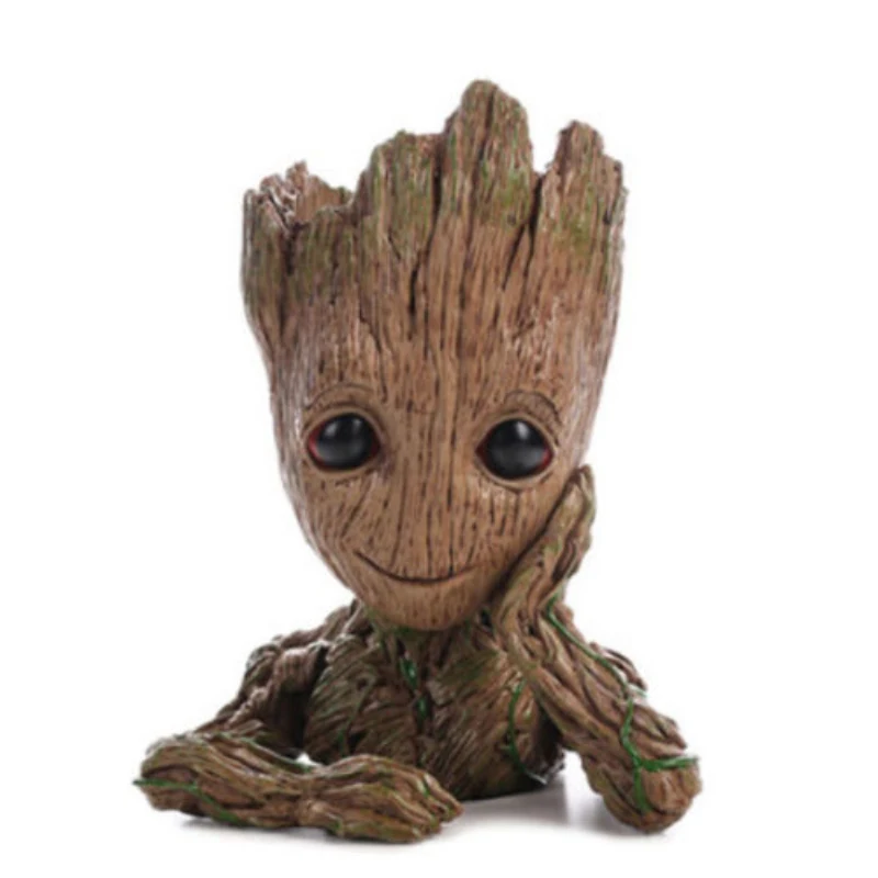 Marvel Guardians Of The Galaxy Baum Blumentopf Action-figuren Nette Modell  Spielzeug Stift Topf Weihnachten Geschenke für Kinder Dekoration