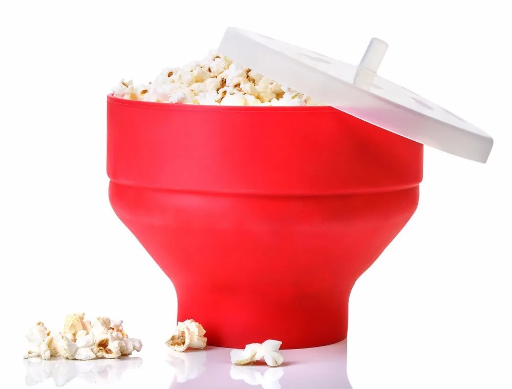 1PC Silicone Popcorn Popper Bowl Microwave Popcorn Maker Box Foldable
