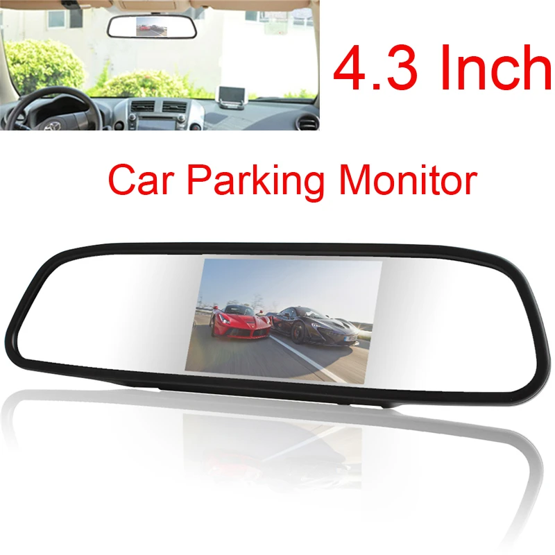 Coche-Universal-4-3-LCD-TFT-Digital-espejo-de-coche-Monitor-de-aparcamiento-Color-Digital-TFT