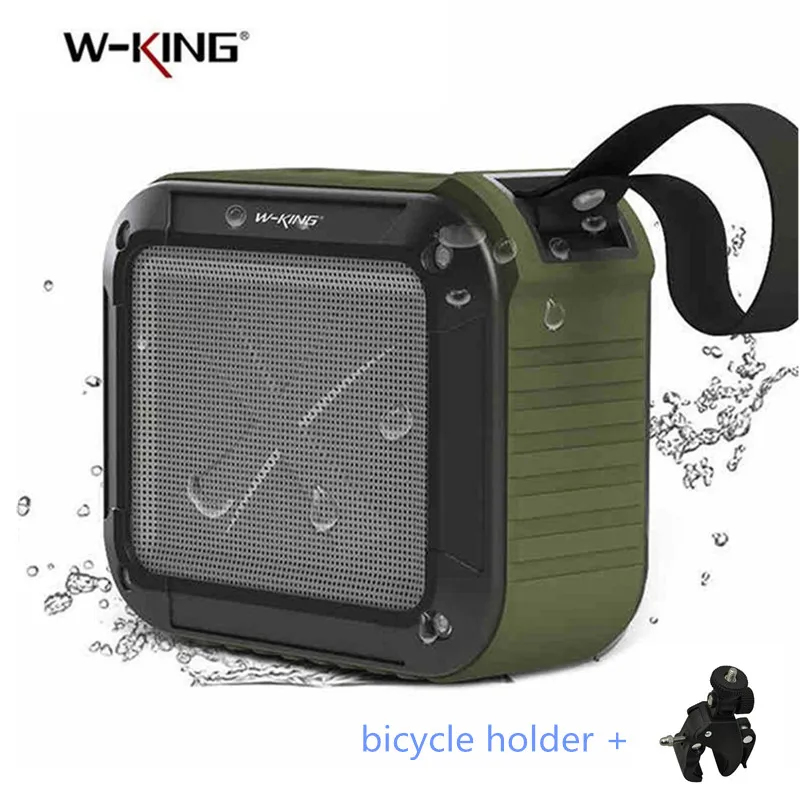

W-King Portable Bluetooth Speaker S7 Waterproof Wireless Music Speaker Radio Box Anti-drop Outdoor bicycle TF card Loudspeakers