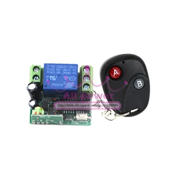 

12V 1CH 10A 150M Wireless Remote Control Switch Receiver board & transmitter remote controller Fixed code 315/433MHZ
