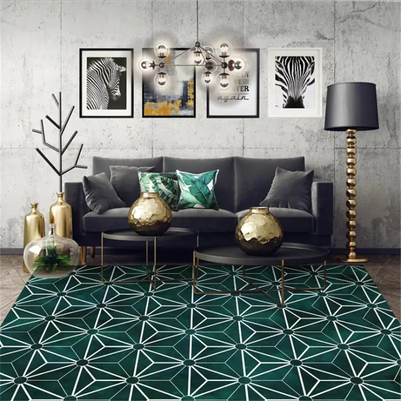 Bubble Kiss Area Rug For Living Room European Dark Green Diamond Bubble Kiss Area Rug For Living Room
