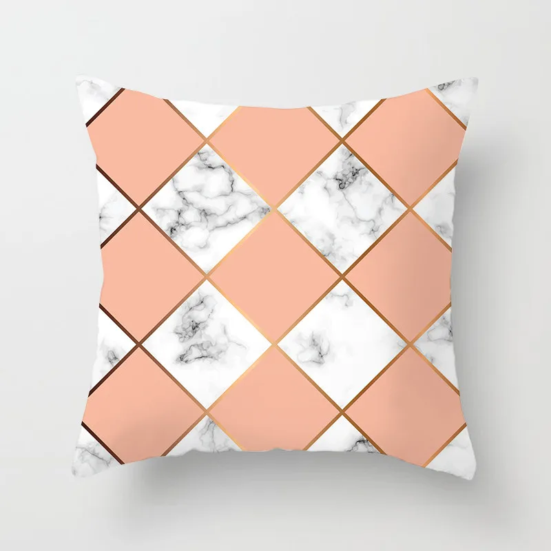 Fuwatacchi обычная подушка с геометрическим рисунком напечатанная Подушка Наволочка черный белый розовый домашние декоративные подушки Чехлы - Цвет: PC02115