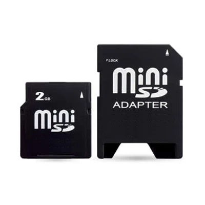 

Mini SD with Card adapter Memory card 2GB MiniSD
