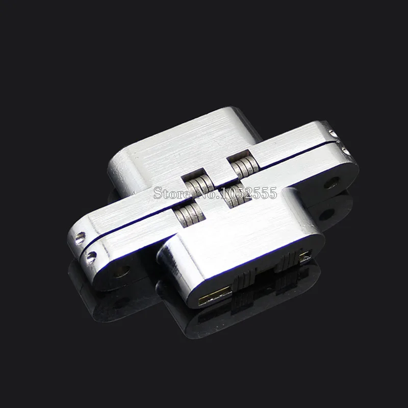1PCS Hidden Hinges Size 19x95mm Bearing 25KG Invisible Concealed Cross Door Hinge Stainless Steel Hinge For Folding Door KF1061
