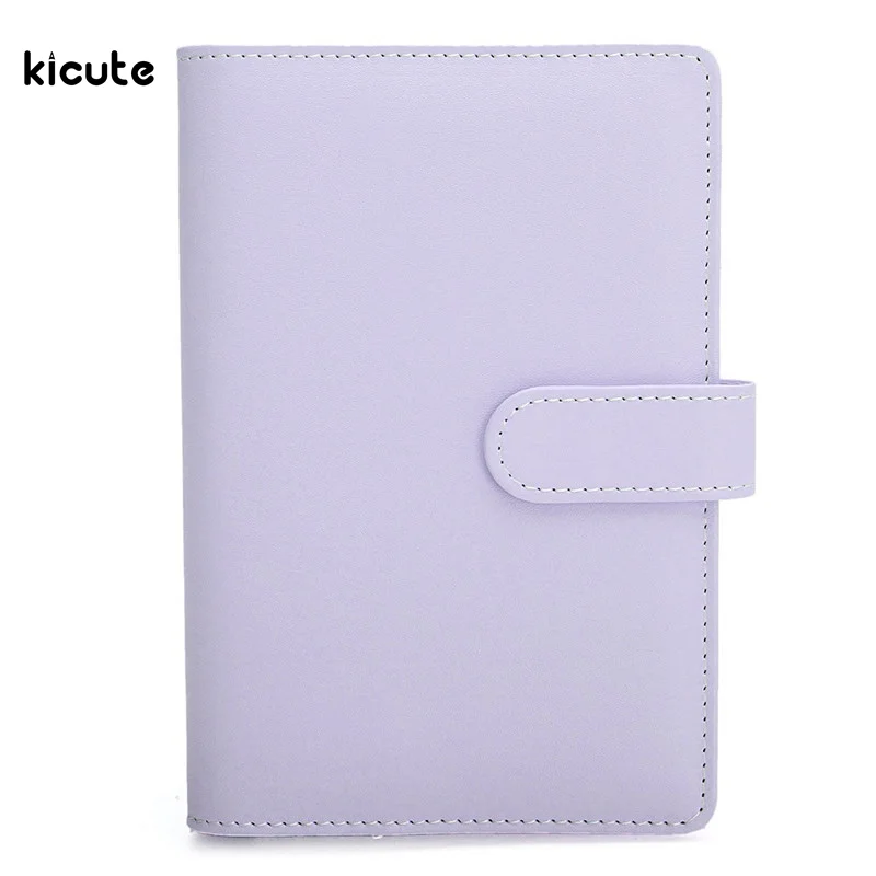 

1pc Newest Candy Color A6 Leather Loose Leaf Notebook Weekly Monthly Planner Diary Lined Notepad Agenda Ring Binder Organizer