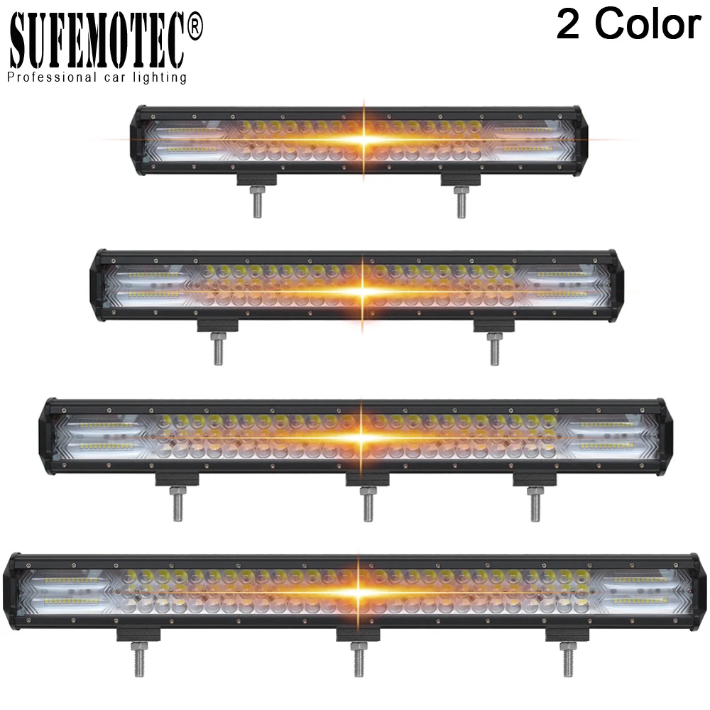 

Tri- Row 288W 360W 432W 4x4 Off road Led Light Bar For 12V 24V Car Tractor Boat OffRoad 4WD Truck SUV Amber Combo Driving Lights