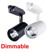 Затемнения трек светодиодные 5 Вт 7 Вт 10 Вт 12 Вт светодиодные фонари 3000 К 4000 К коммерческих костюмы магазин освещения белый черный 110 В 220 В