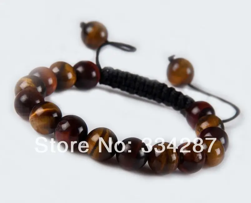 

Shamballa Tiger Eye 10mm Beaded Friendship Bracelet
