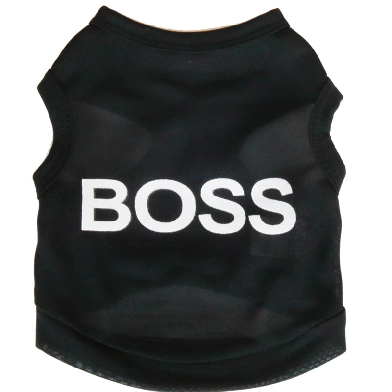 

Cute Pet Dog Cat Shirt Summer Breathable Vest For Cats Small Dogs Fashion Lettering Polyester Kitten Clothes Puppies Costume