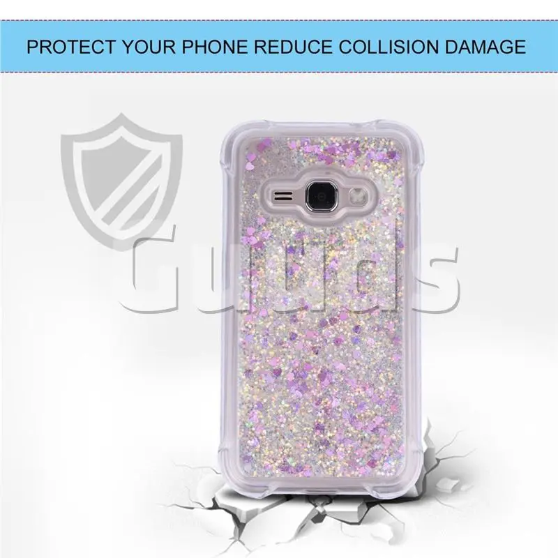 Dynamic Liquid Glitter Sand Quicksand Star TPU Case for Samsung Galaxy J1 2016 J120 - Rose