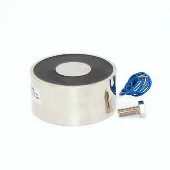 

100/40 DC 6V 24V 36V 12V Electromagnet Lifting 200KG 2000N Round Solenoid Strong Sucker Holding Electric Magnet custom big