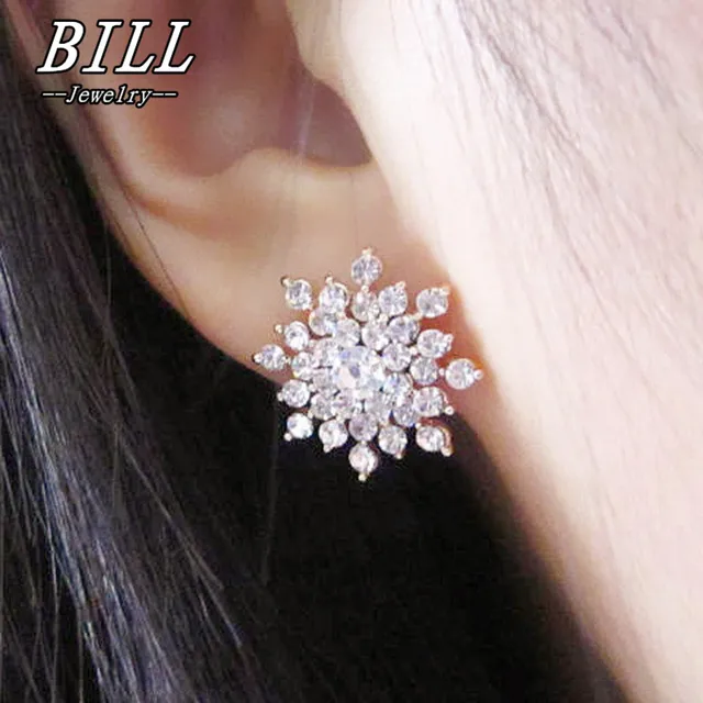 Aliexpress Es660 Hot Fashion Brincos 2018 S Earing Es660 Hot Fashion Brincos 2018 S Earing Bijoux Sliver Snowflake Stud Earrings For Women Wedding Jewelry