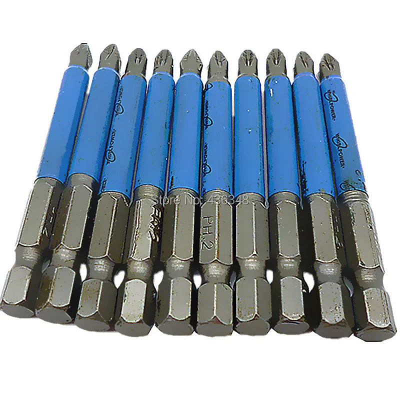 10pcs 70mm Non Slip Screwdriver Drill Bits Power Bit Drill Philips