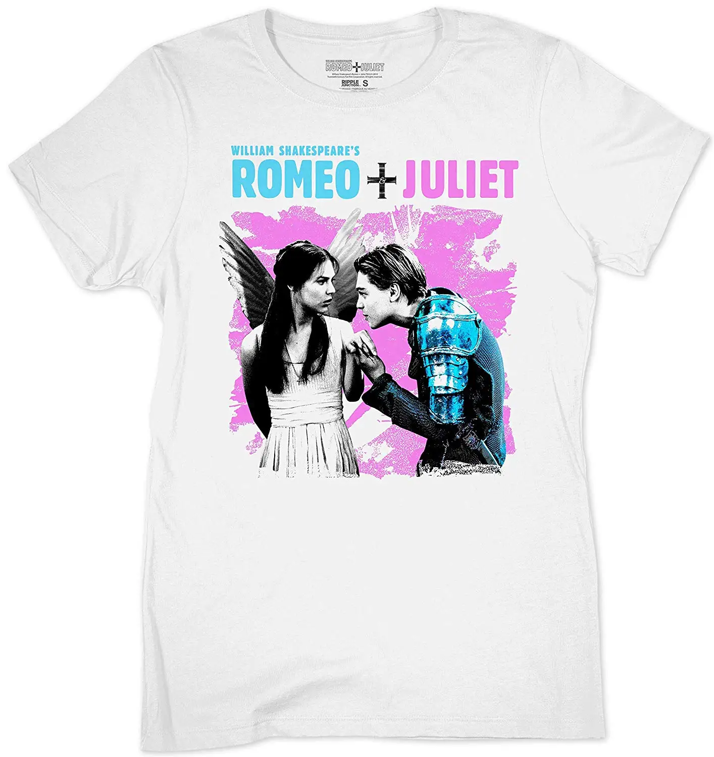 Гофрированный светильник Romeo & Juliet простая футболка с надписью Kiss and Logo 100% хлопок
