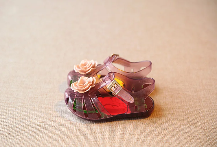 Детские сандалии новые мальчики и девочки Студенческая обувь прозрачная детская обувь маленькая принцесса корейская детская обувь - Цвет: PINK 0