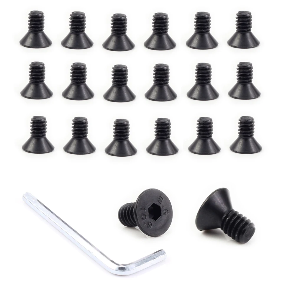 

20X Countersunk 1/4" Hex Flat Head Allen Screw fr Tripod CamCorder Camera Mount Handheld Gimbal Stabilizer Cheese Base Plate