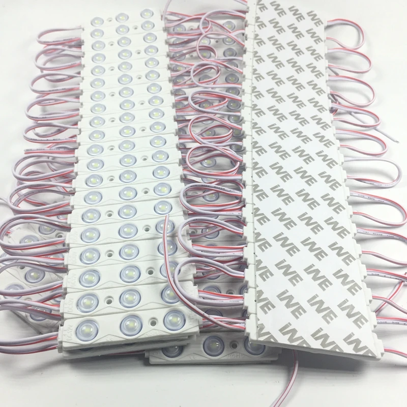 20pcs 1.5W LED Modules SMD 2835 3LED DC12V Injection Modules With lens LED Backlight for Advertisement Design Shop Banner